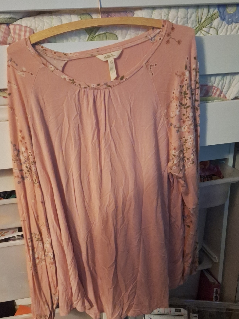 Matilda Jane Dusty Rose Top with Subtle Floral Detail